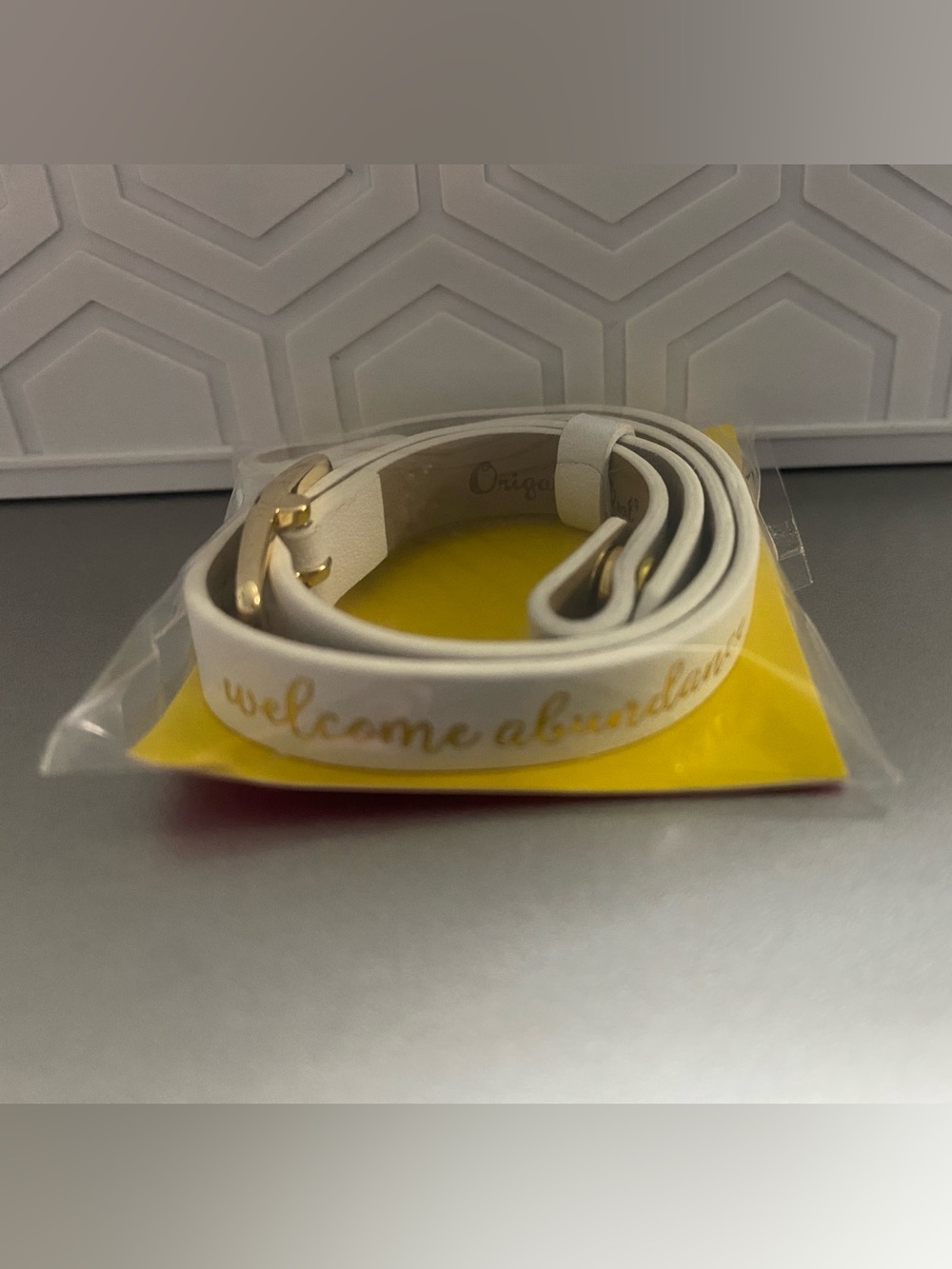 Origami Owl Genuine Leather Live with Intention Wrap Bracelet 6-7 1/4”